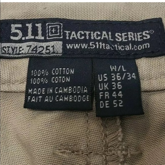 5.11 Mens Pants Size 36/34 Tactical Cargo 74251 - Picture 3 of 4